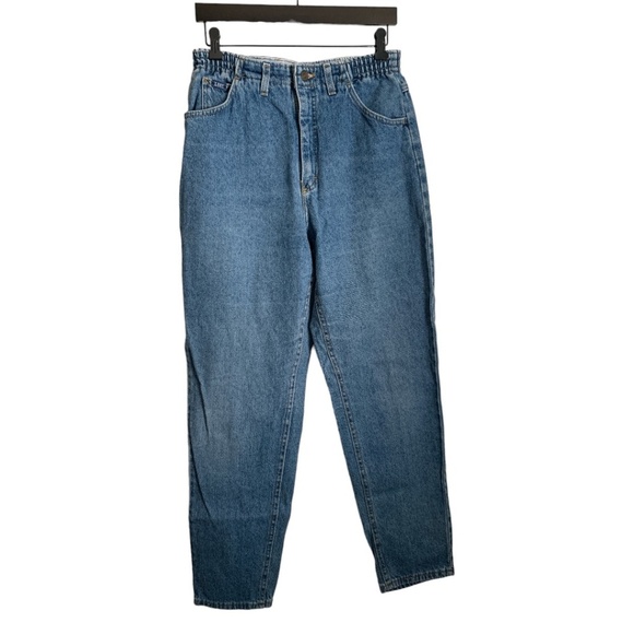 Vintage Lee Women's Jeans M-L Elastic Waist Medium Wash (See Measurements) - Picture 1 of 6